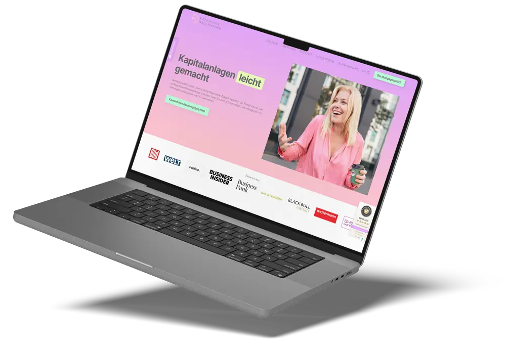 Website Projekt Katharina Dauenhauer. Referenz Sahneseiten